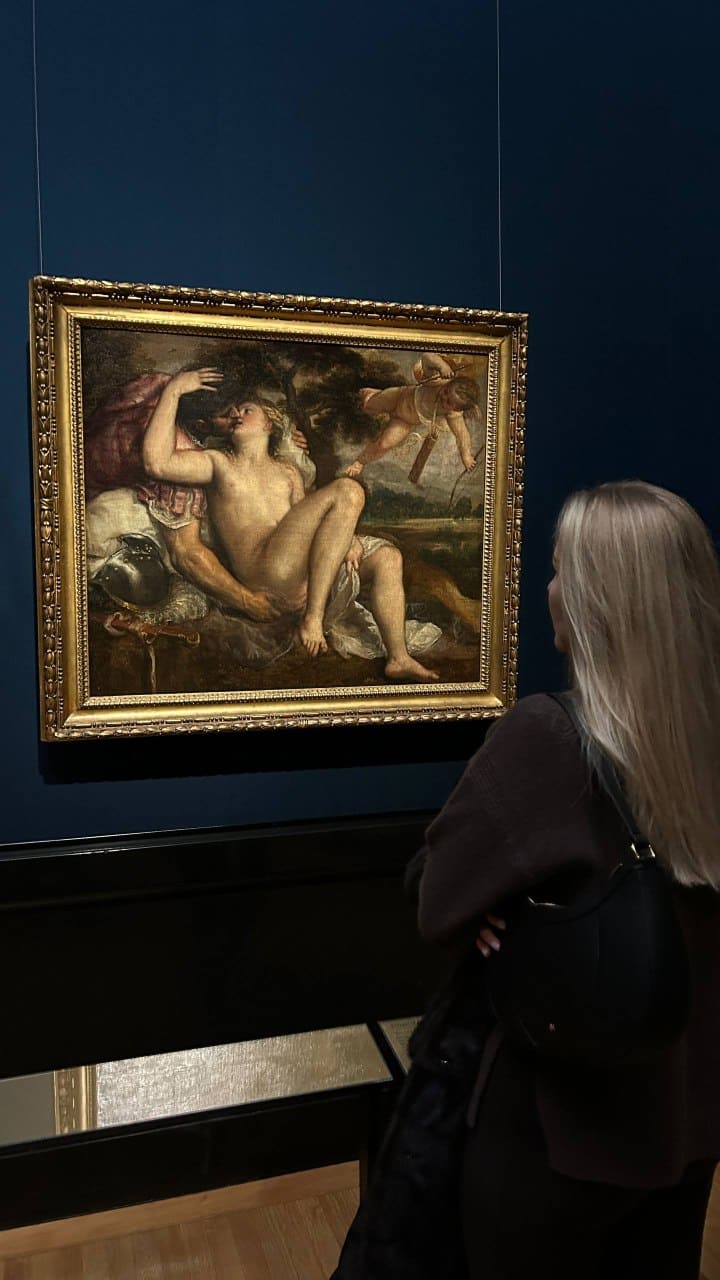 Admiring art